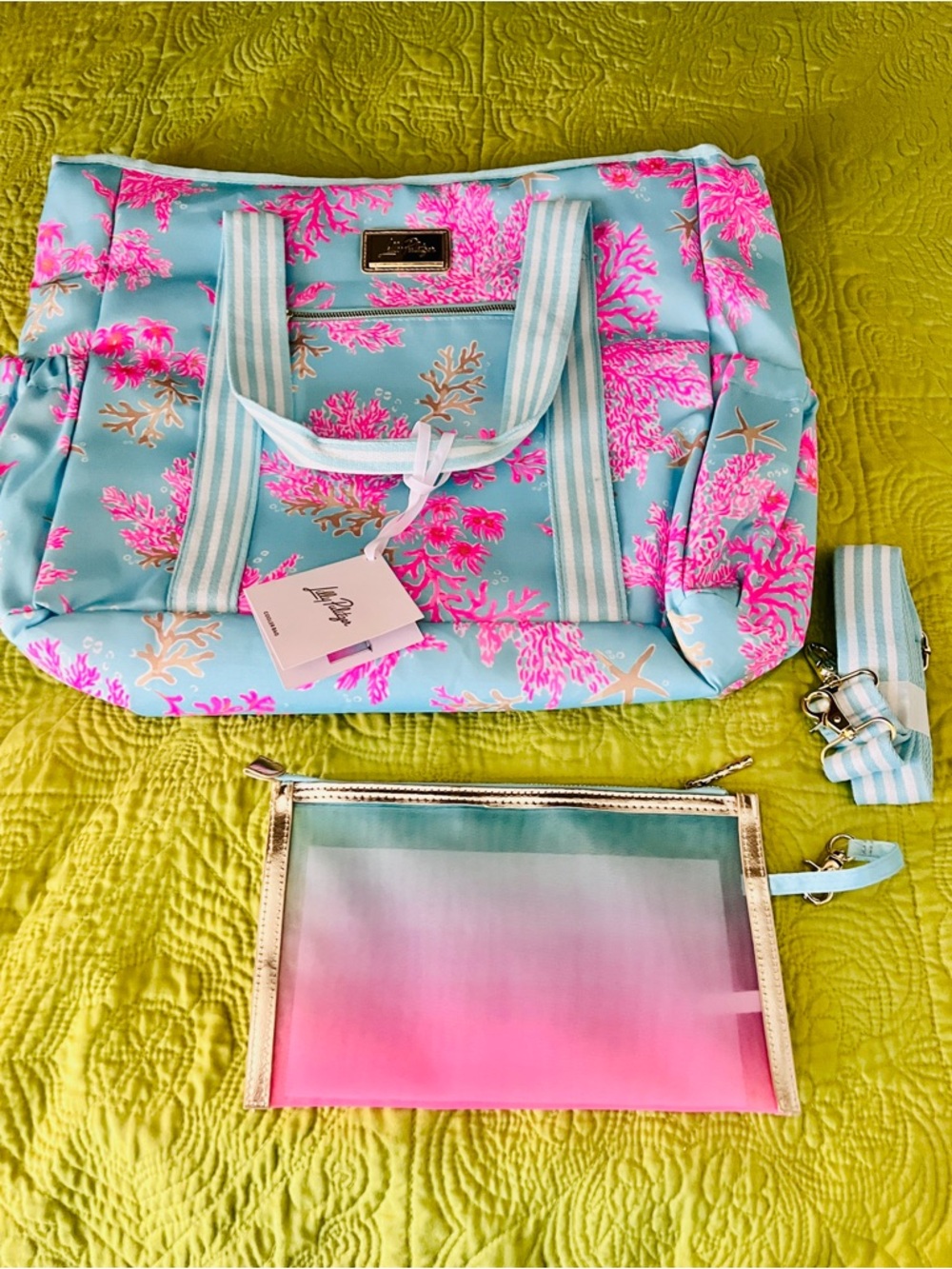 Lilly Pulitzer Insulated Soft Sided Picnic Beach LG Cooler Bag NWT Royal Coral